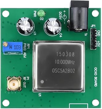 10MHz Frequency OCXO Board 10M-2525 10MHz/13DBM Reference Plate Constant Temperature Crystal Oscillator Sine Wave Output, Green