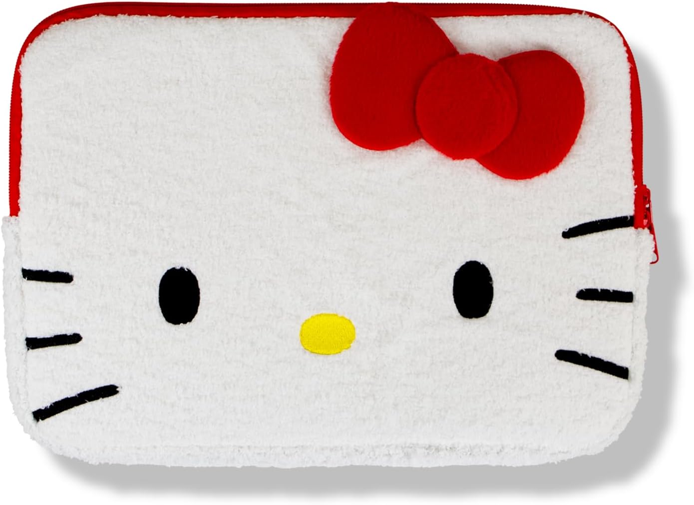 Sonix x Sanrio Plush Tech Sleeve | 14 inch Fuzzy Laptop Computer and iPad Tablet Carrying Case Cover, Protective Travel Bag | White 13" - 14" | Hello Kitty