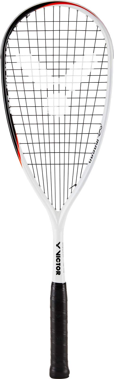 Victor MP 120 Squash Racket, 140 g, Head Heavy Balance with Teardrop/Open Throat headform, Strung, Racket Cover Included