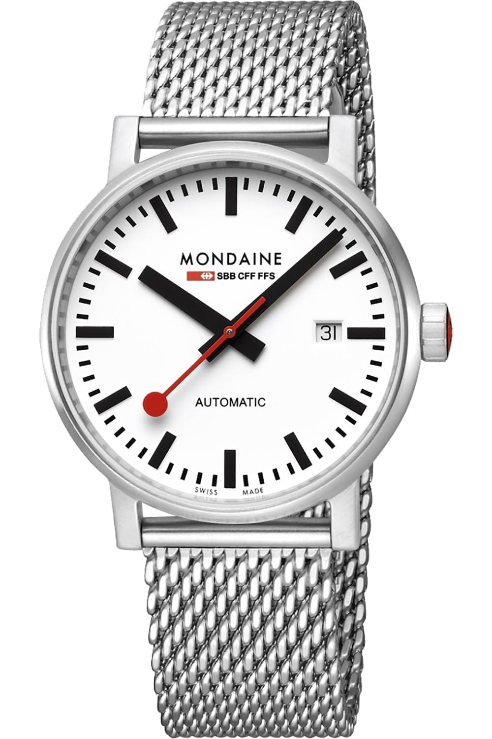 Mondaine Evo2 Automatic Mens Analogue Automatic Watch with Stainless Steel Bracelet MSE.40610.SM