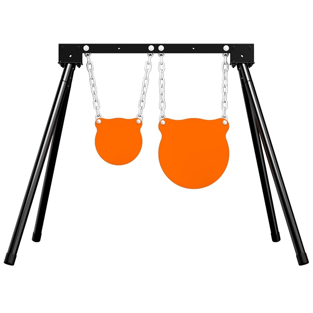 Highwild AR500 Steel Targets System 3/8 Inch Thick Complete Steel Shooting Targets with Stand, 8 + 12 Shooting Gongs with 1 Stand & 2 Mounting Kits