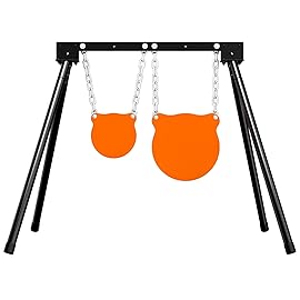 Highwild AR500 Steel Targets System 3/8 Inch Thick Complete Steel Shooting Targets with Stand, 8 + 12 Shooting Gongs with 1 Stand & 2 Mounting Kits