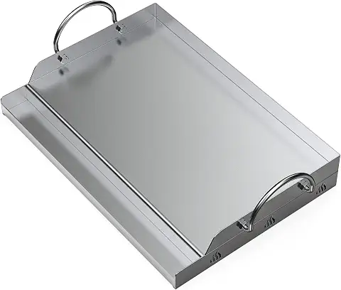 Plancha-Grillplatte mit Seitenwänden und Fettwanne