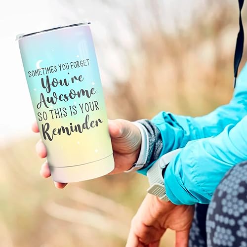 Miniatura 7 de wowcugi Regalos inspiradores para mujeres, vaso motivacional de 20 onzas, taza de viaje para café, regalo para mujeres, niñas, damas, mamá, tía,
