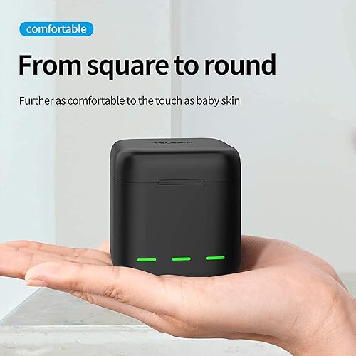 Miniatura 3 de REYGEAK Cargador de batería para GoPro Hero 11109 negro, cargador portátil de 3 canales, almacenamiento de carga de batería, paquete de 3 baterías