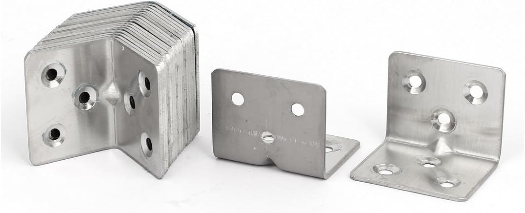 32mmx32mmx38mm Stainless Shelf Brackets & Supports Steel 90 Degree Angle Brackets Corner Brackets Braces 20pcs