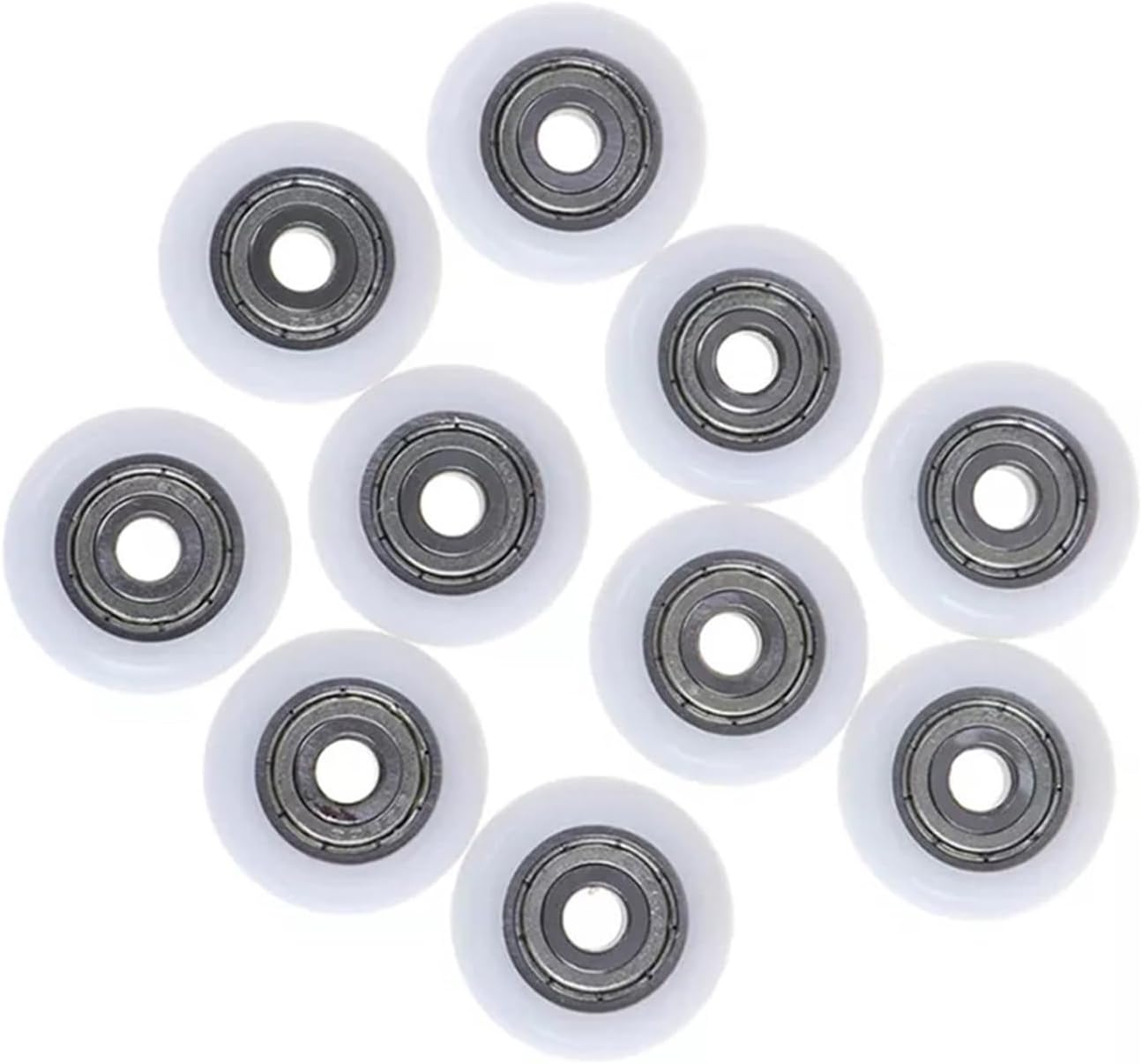 SBTRKT 10Pcs Door Roller Replacement Shower Runner Wheels 19/23/25mm Wheel Diameter 6mm Hole for Shower Enclosures Steam Cabins (Color : 19mm)