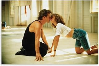 Dirty Dancing Movie Poster Patrick Swayze Jennifer Grey Classic Kiss Wall Art Modern Home Decor Room Aesthetic Wall Art Paintings Canvas Wall Decor Home Decor Living Room Decor Aesthetic 12x18inch(3