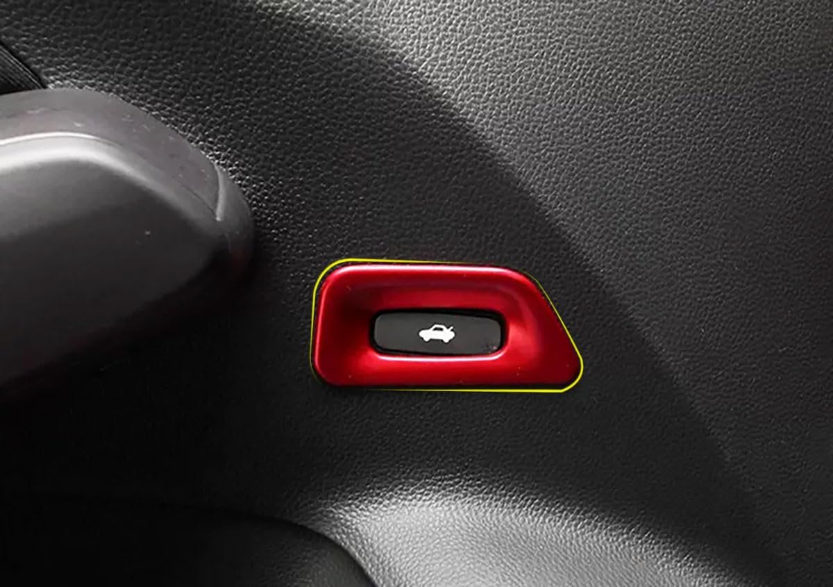 Tailgate Button Cover Trim Compatible with Honda Civic 11TH GEN 2026 2025 2024 2023 2022 Interior Car Accessories ABS 1PCS (Red)