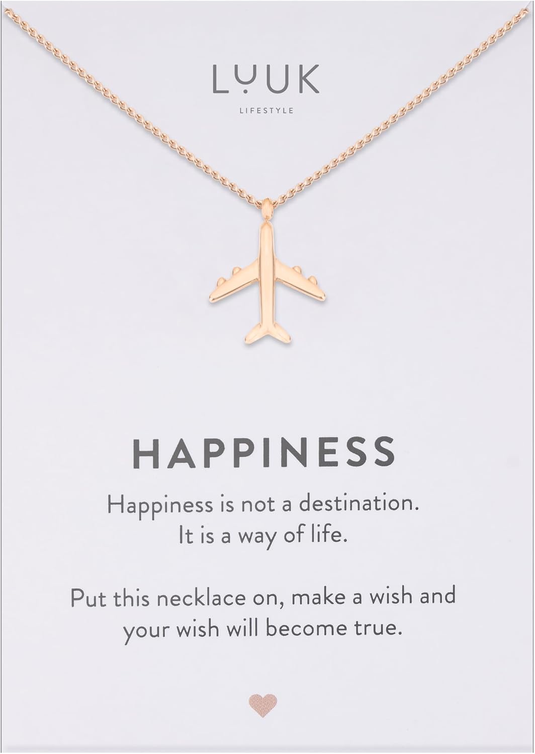 LUUK LIFESTYLE Modern Stainless Steel Necklace with Pendant, 50 cm Adjustable Length, Jewelry Gift for Best Friend