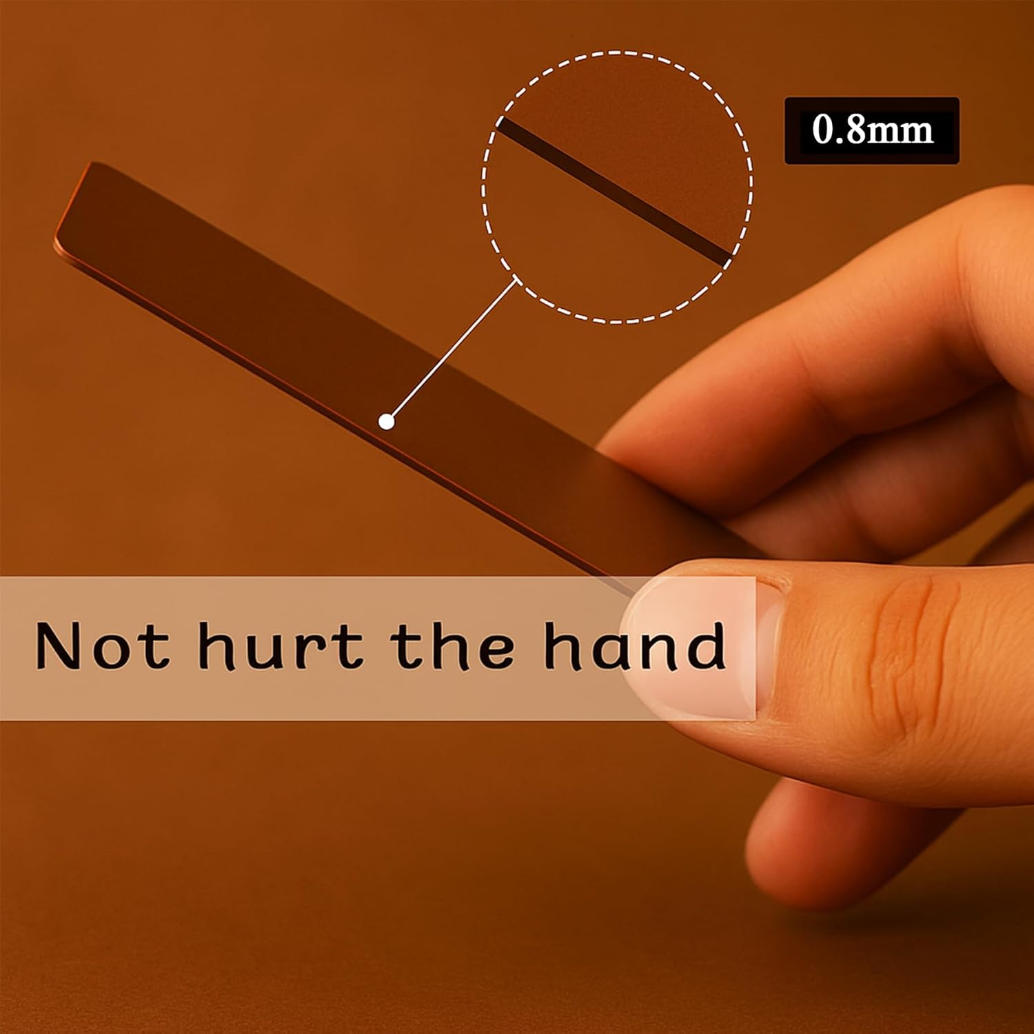 Thick Aluminum Metal Business Cards Anodized Aluminum 86 X 54 X 0.8mm 15 pcs Include Protector Sleeves (Brown)