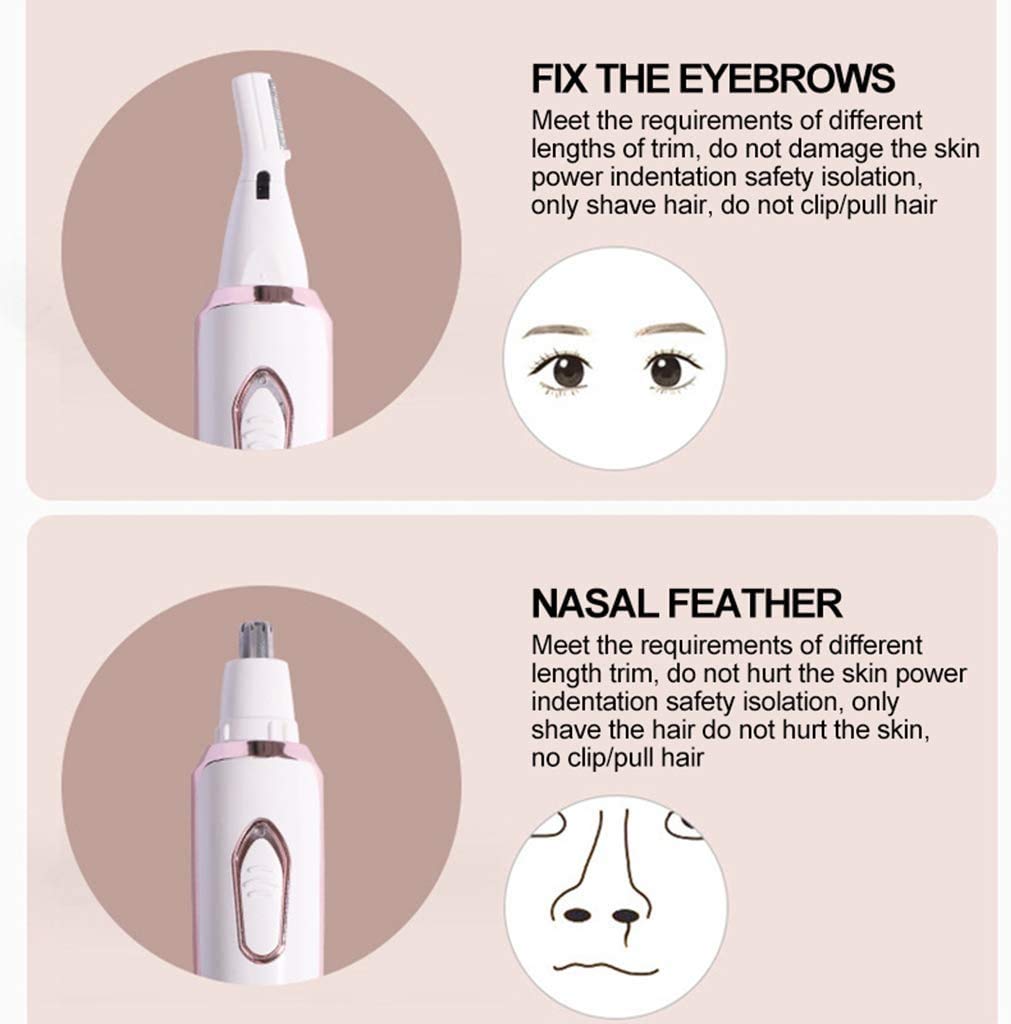 Rasoio elettrico 4 in 1, impermeabile, ricaricabile, indolore, portatile, per corpo, naso, viso e sopracciglia