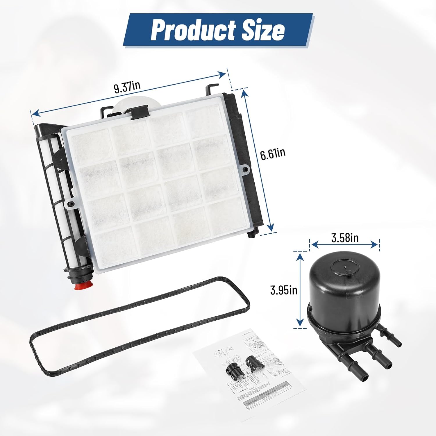 6.7 Powerstroke Fuel Filter Element FD4647 - Direct Replacement for 2017-2023 Ford F-250 F-350 F-450 F-550 F-600 Super Duty,V8 6.7L Engine Powerstroke