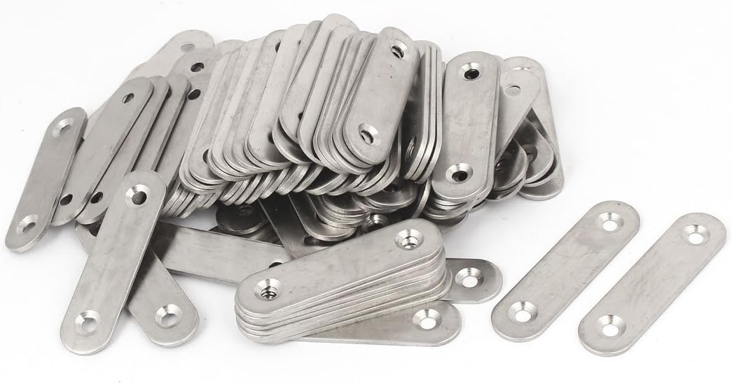 60mm x 16mm x 2mm Stainless Steel Corner Brace Flat Mending Repair Plate 100pcs (2805219e9dc9ef7043a2ba51158349d4)