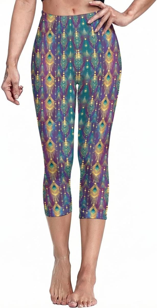 Sister Amy Girl 3D Printed Geometric Figures Ankle Elastic Tights Legging