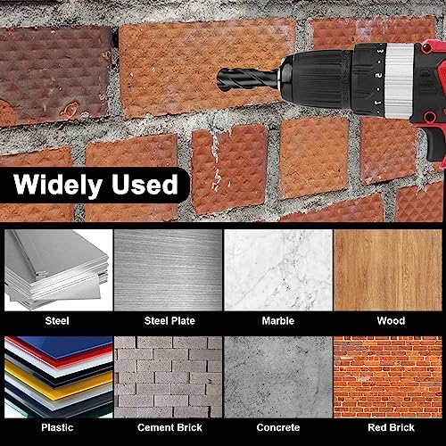 UBESTHS 10Pcs Masonry Drill Bits Kit for Concrete, Stone, Carbide Drill Bit Set for Glass, Brick, Tile, Plastic, Ceramic and Wood Size 5/32 to 1/2 inch