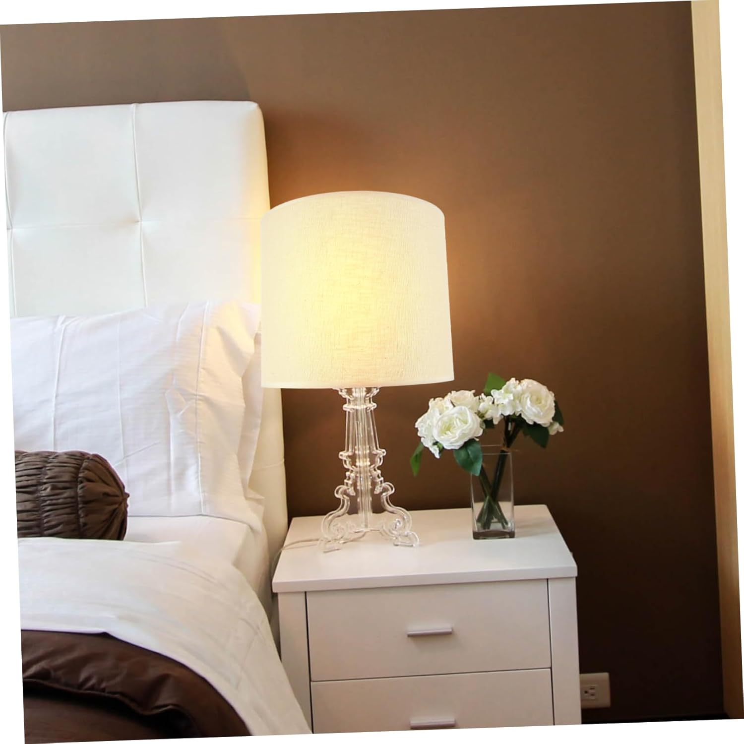 Levemolo Cross Design Hemp Lampshade Floor Lamps Bedside Ceiling Light Home Decor Simple Style Easy to Install Suitable for Multiple Rooms