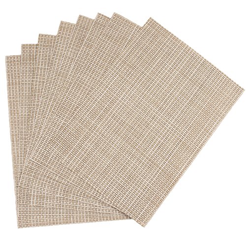 Benson Mills Longport Woven Vinyl Placemat, Beige, Set of 8