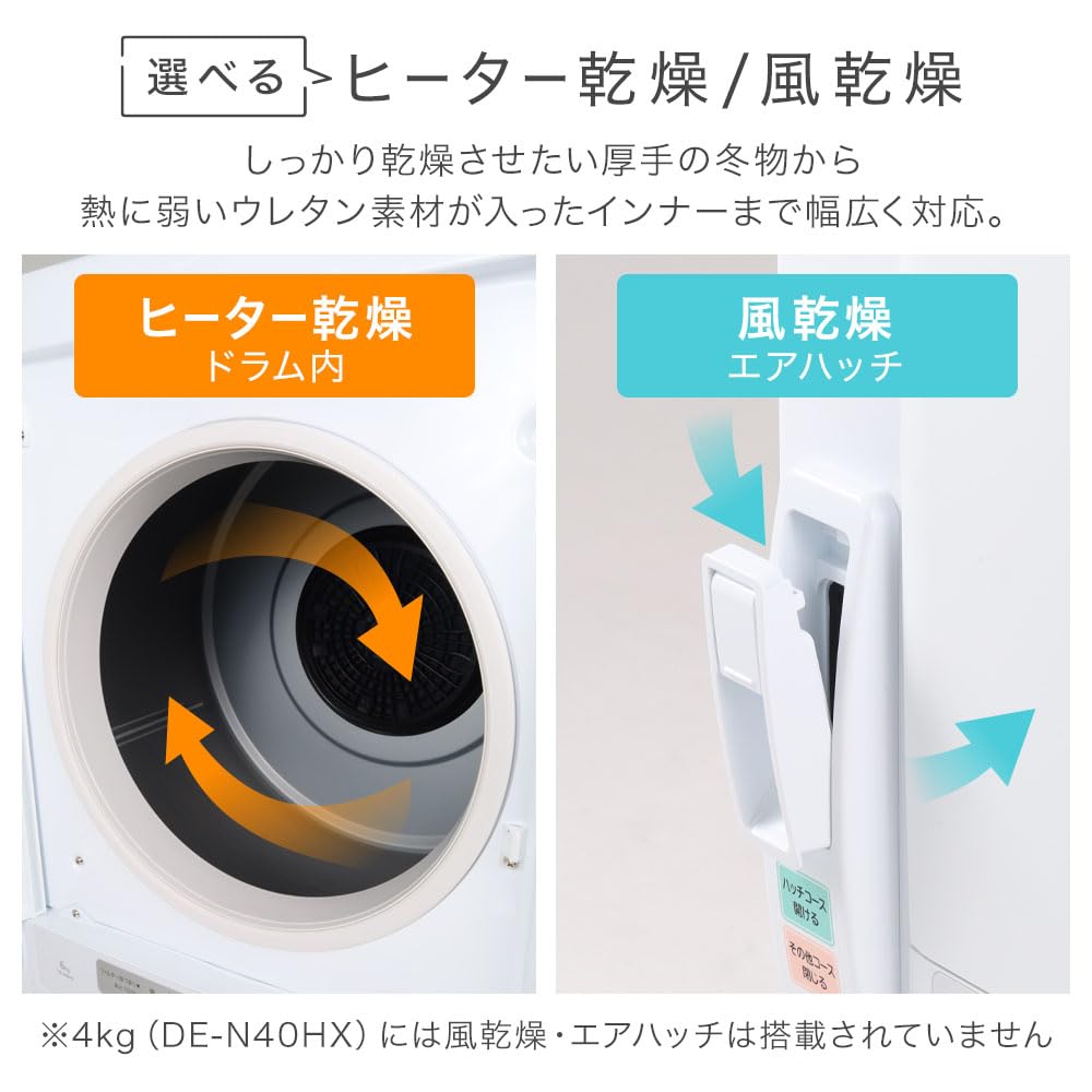 日立　衣類乾燥機　DE-N50WV 2021年製　5Kg  ホース・説明書付き Amazon | 日立(HITACHI) 日立 5.0kg 衣類乾燥機HITACHI これっ