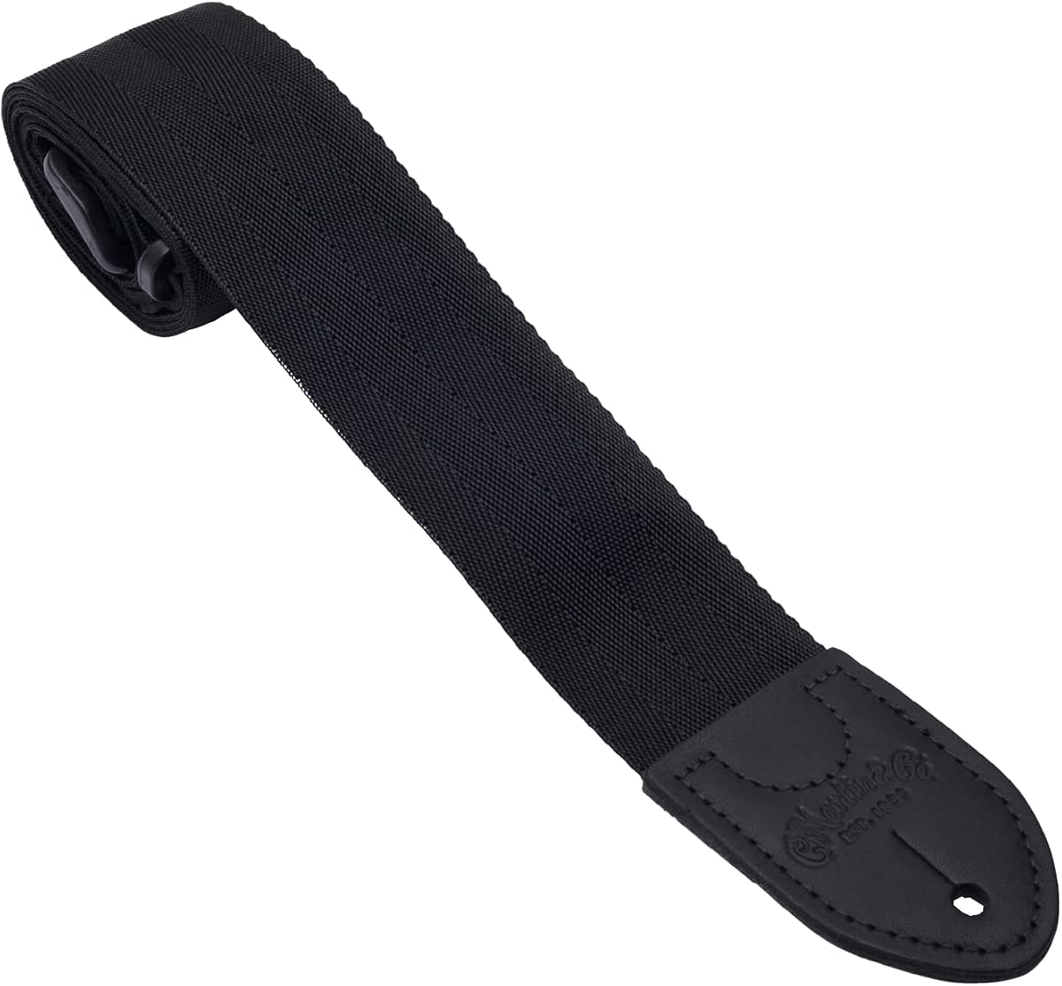Correa de guitarra con púa de nailon – Negra | Cómodo, duradero y diseñado para uso diario