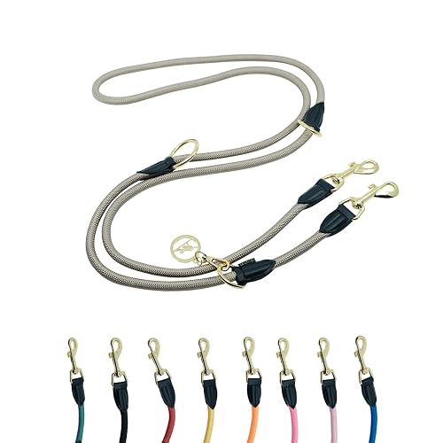 VELVETIER Correa para perro 2 m Desert (beige) ajustable en 3 posiciones