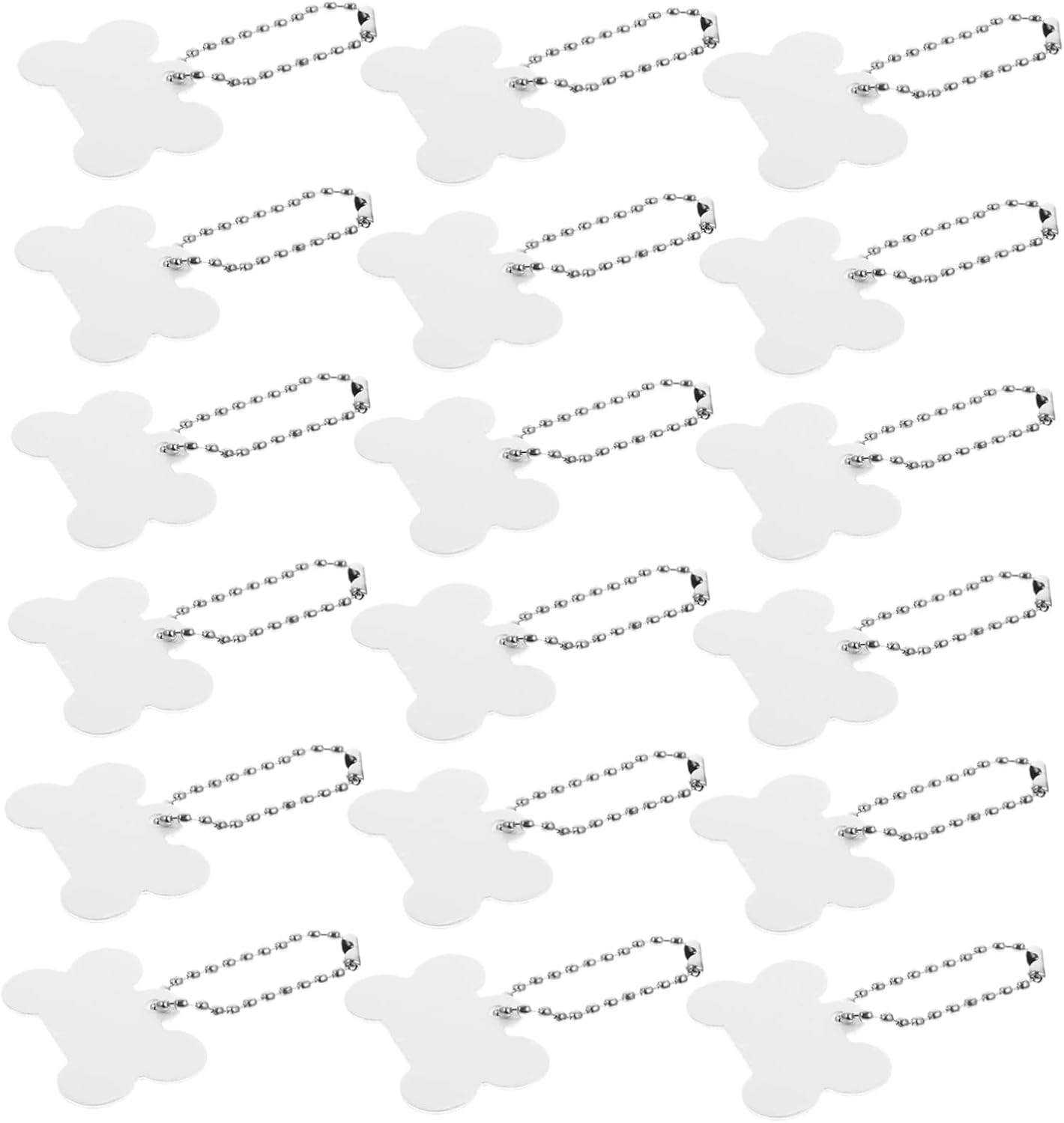 Mikikit 80pcs Double-Sided Sublimation Dog Tags -Shaped Blank Pet Name Pendants for Engraving for Dogs Cats and Pets