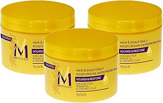 Hair & Scalp Daily Moisturizing Hairdressing, Nourish & Restore, With Shea Butter, Argan Oil & Coconut Oil, 6 Ounce (3 Pack)