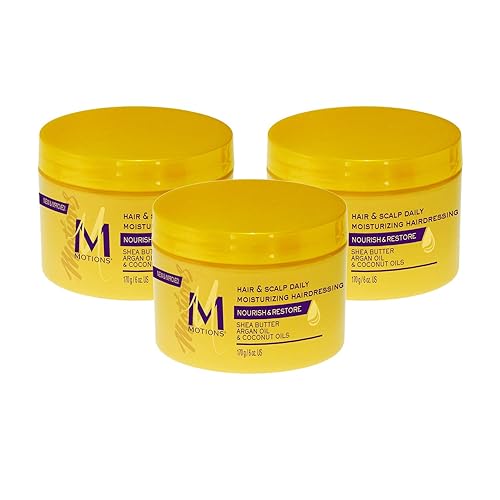 Motions Cabello y cuero cabelludo Hidratante diario para peluquería, nutre y restaura, con manteca de karité, aceite de argán y aceite de coco, 6