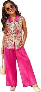 superminis Girls Rayon Floral Print Sleeveless Co-ord Set Price In India