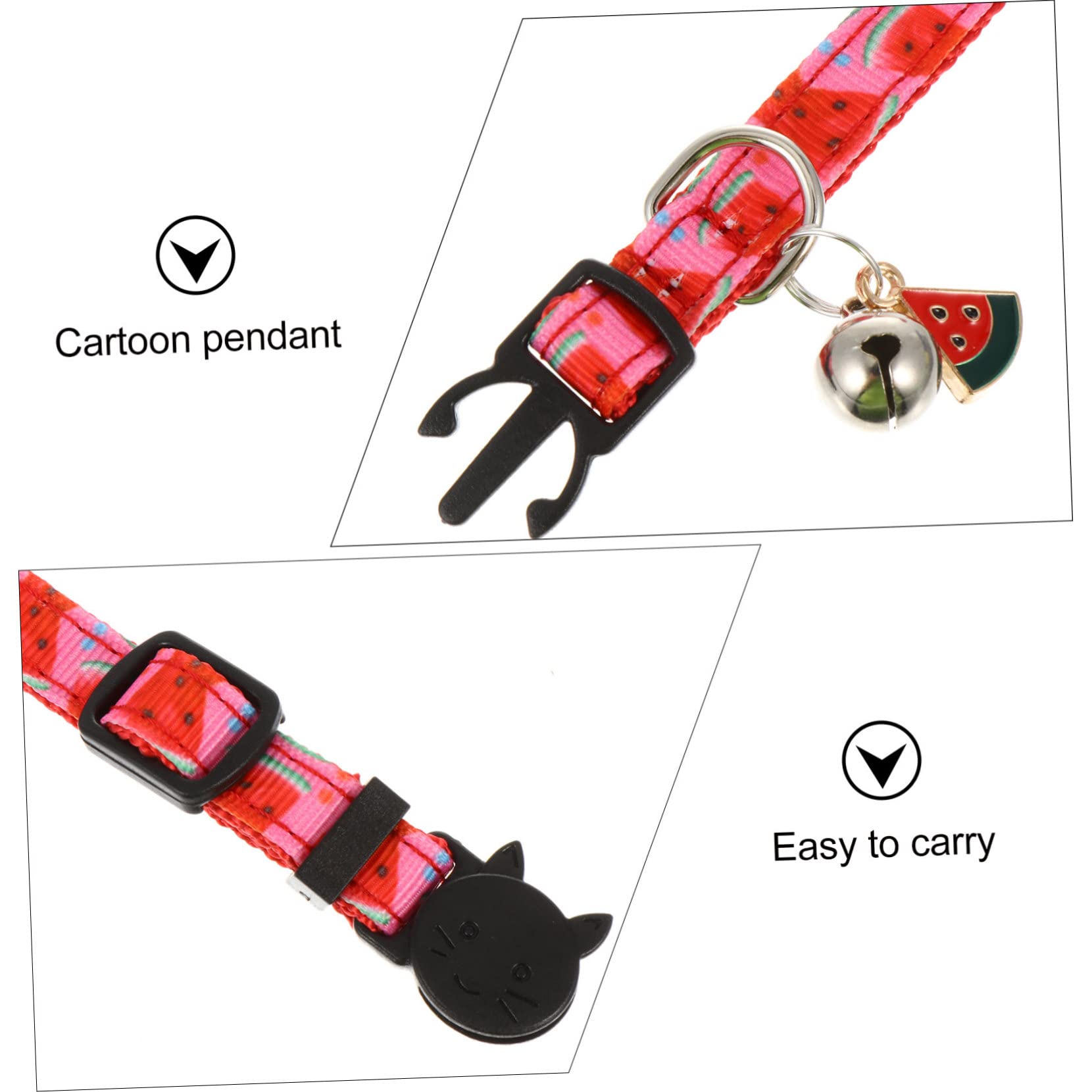 ABOOFAN 12pièces Collier Ajustable pour Chat avec Ensemble De Motifs Fruits Avocat Ananas Pastèque Accessoire pour Animaux De Compagnie