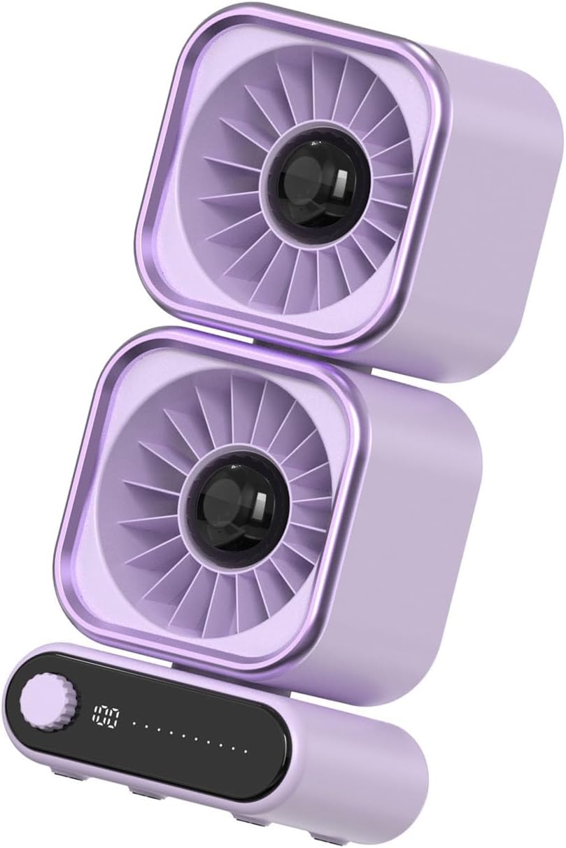 Head Usb Desk Fan 4000mah Battery 100 Adjustable Speeds Quiet Cooling for Home Twin Augmenter Fan
