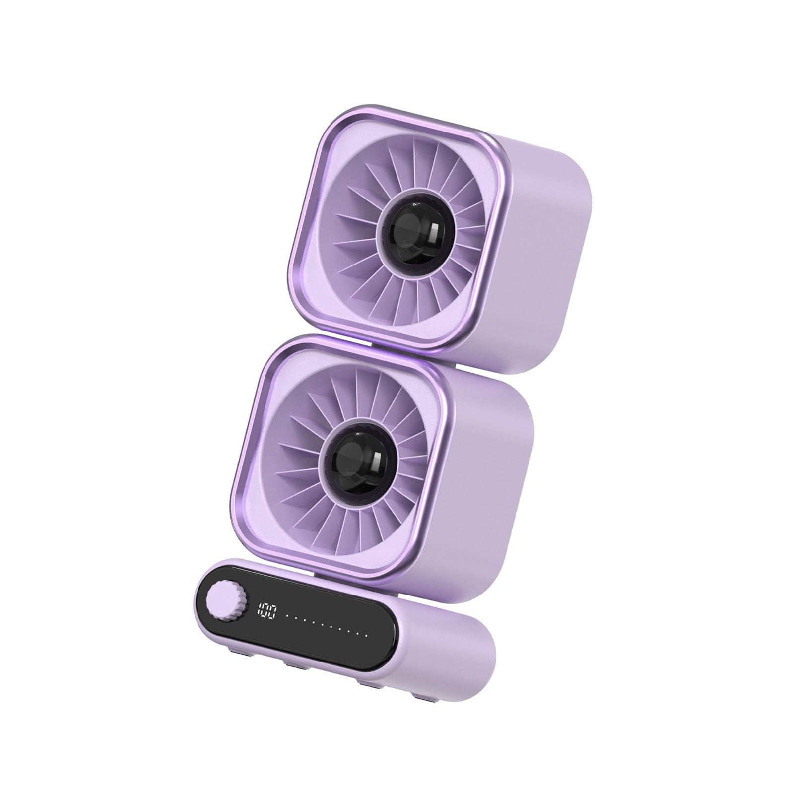 Ventilateur de bureau USB C à double moteur avec batterie 4000mAh et écran LED