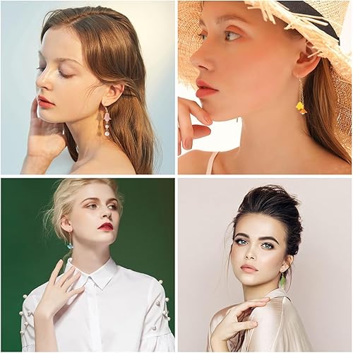 Miniatura 83 de SUNNYCLUE 1 caja de 10 pares de dijes acrílicos de flores florales 3D, kit de fabricación de aretes de lirio de cala para hacer joyas, iniciadores