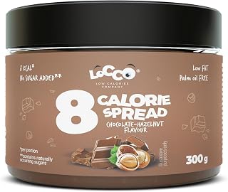 LoCCo Protein Creme Ohne Zucker – Kalorienarmer Schoko Brotaufstrich als Haselnusscreme Alternative für Keto & Diät, 300g