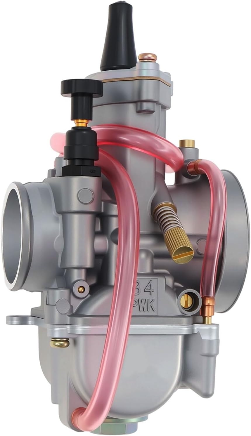 PWK 34mm Carburetor with Power Jet Fit for Quad Scooter Dirt Pit Bike ATV Go Kart 125-250cc 2-stroke Single Cylinder or 200-350cc 2 Cylinder Engine Carb with Spark Plug