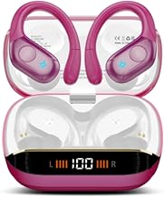 Wireless Earbuds Sports, 75Hrs Bluetooth 5.4 Headphones, Hi-Fi Stereo Bass | Over Ear Buds Running Workout Gym, ENC Noise Cancelling Earphones with Earhook, IP-X7 Waterproof Headset for iOS Android