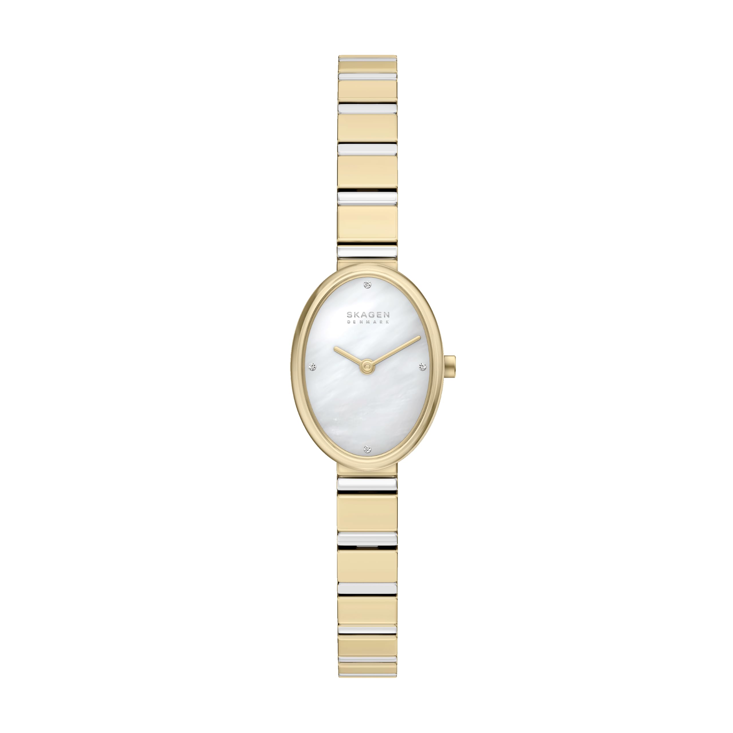Skagen Anita Oval Reloj para Mujer de Acero Inoxidable Color Dorado de 20MM, SKW3183