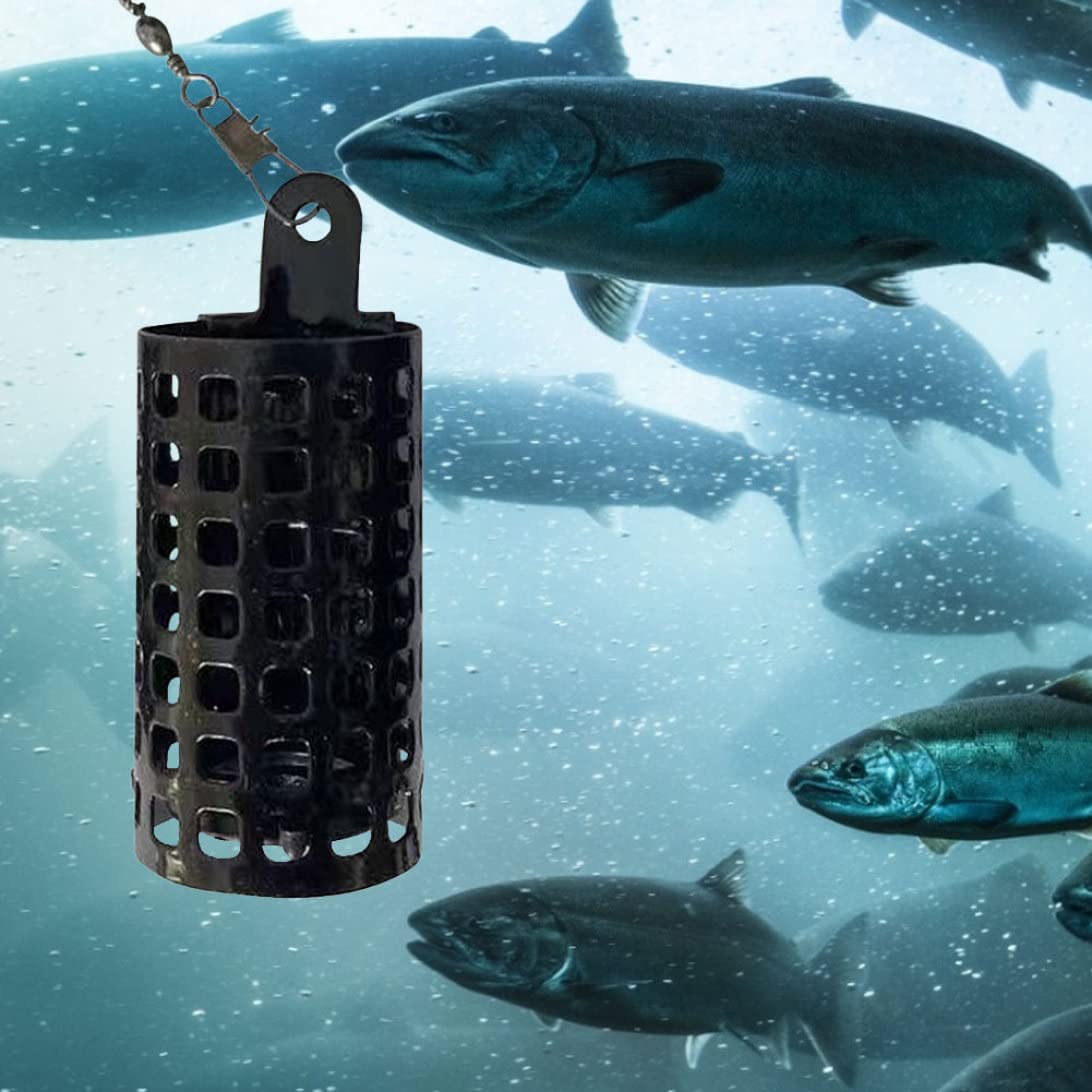 Caza de Pesca Caza de Metal Tackle de Pesca Soporte de Cebo Canasta de Trampa Cuadrada 10 PCS 50 g Caza de señuelo de Pesca