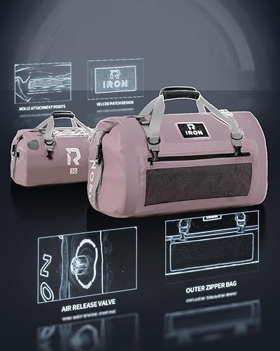Miniatura 4 de IRON JIA'S Bolsa seca para motocicleta  Bolsa impermeable y bolsa trasera de equipaje, bolsas de sillín con cierre superior enrollable, correas de
