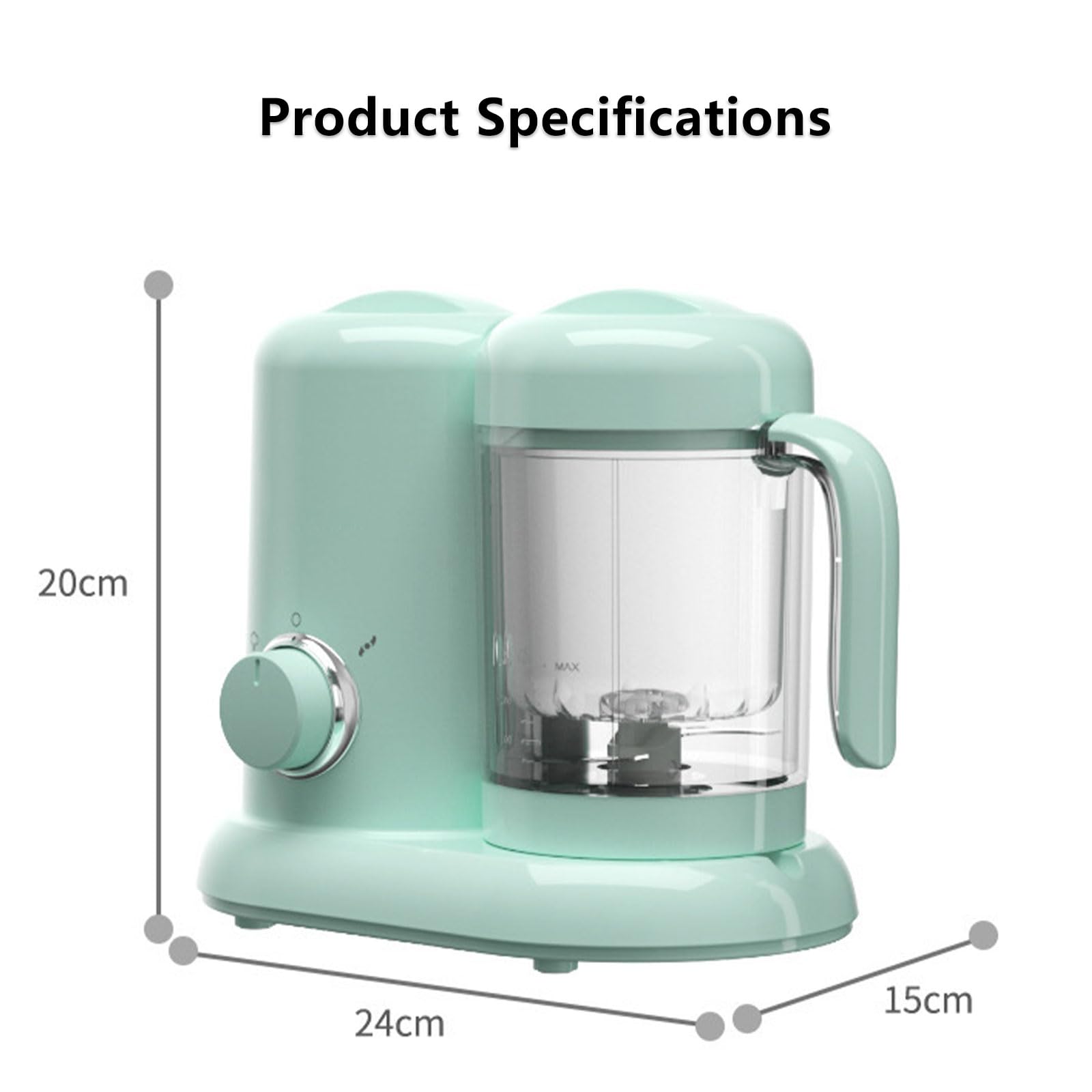 Babynahrungsbereiter zum Dampfgaren und Mixen mit One-Touch-Bedienung und Sicherheits-Auto-Stopp, ideal für hausgemachte Pürees