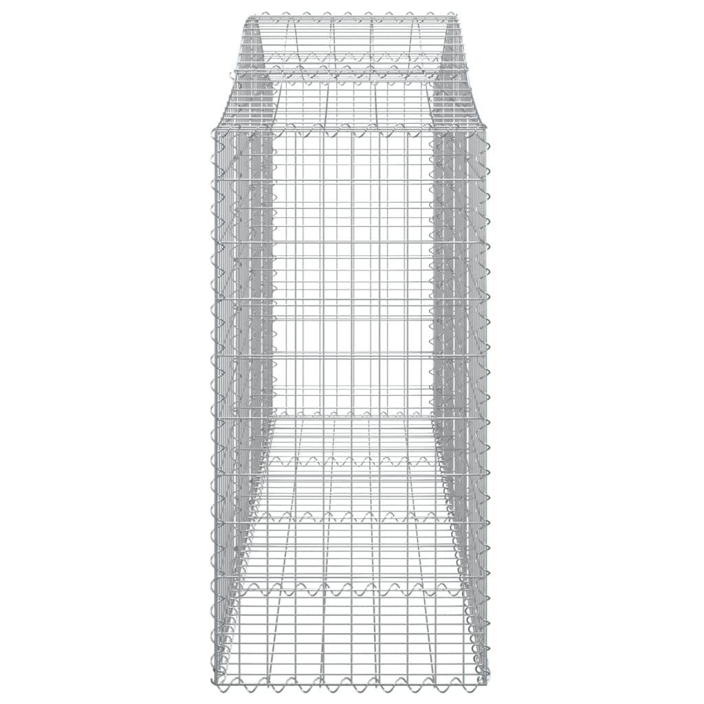 Kosze gabionowe 12 sztuk 200 x 50 x 120 / 140 cm ocynkowane żelazo, dźwiękochłonne dekoracyjne bariery ogrodowe ze wzmocnionymi haczykami i drutem 3,5 mm