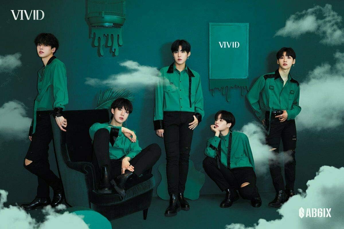 AB6IX 'Vivid' 2nd EP Album I Version CD+80p PhotoBook+1p PhotoCard+1p Post+1p Colorship+1p Sticker+1p Photo Stand+1p AR Card+Message PhotoCard SET+Tracking Kpop Sealed