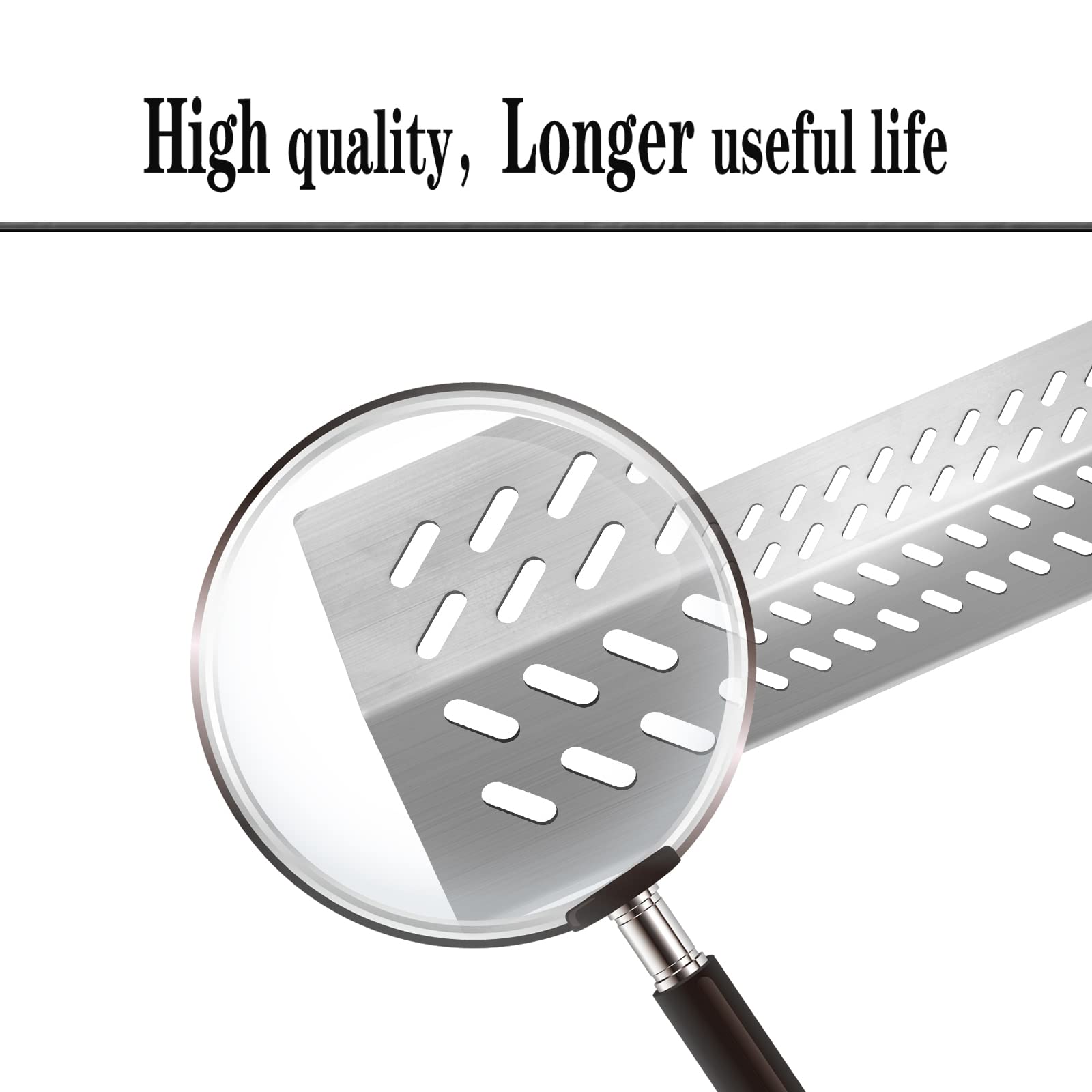 Edelstahl Grill-Ersatzteile Set – Flammenbändiger, Brenner & 5 Roste – Für Bull, Blaze, Cal Flame 5-Brenner Grills