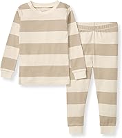 Vista 43 de Burt's Bees Baby Conjunto de Pijama de 2 Piezas para Niños con Camiseta de Manga Larga y Pantalones de Algodón Orgánico