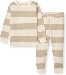 Boys' 2-Piece Long Sleeve Tee and Pants Organic Cotton Pajama Set