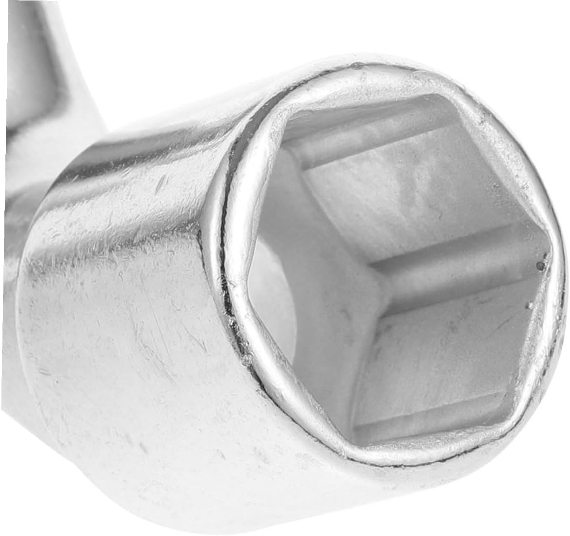 Cabilock 21mm L-shaped Socket Wrench Tire Valve Stem Tool Automotive Spare Tire Installer Repair Wrench for Car and Motorcycle Maintenance
