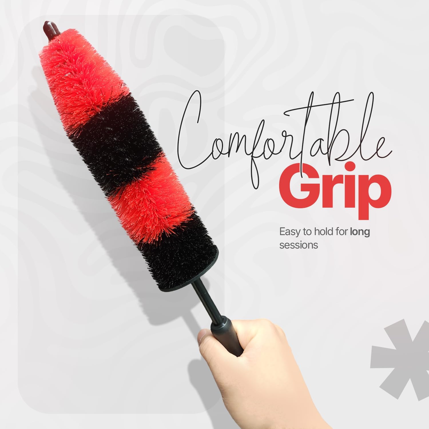 クリスタルクリーンホイールブラシ、柔らかい毛の長さ17インチの車のホイールクリーナーブラシ - タイヤ、ホイール、リム、エキゾースト