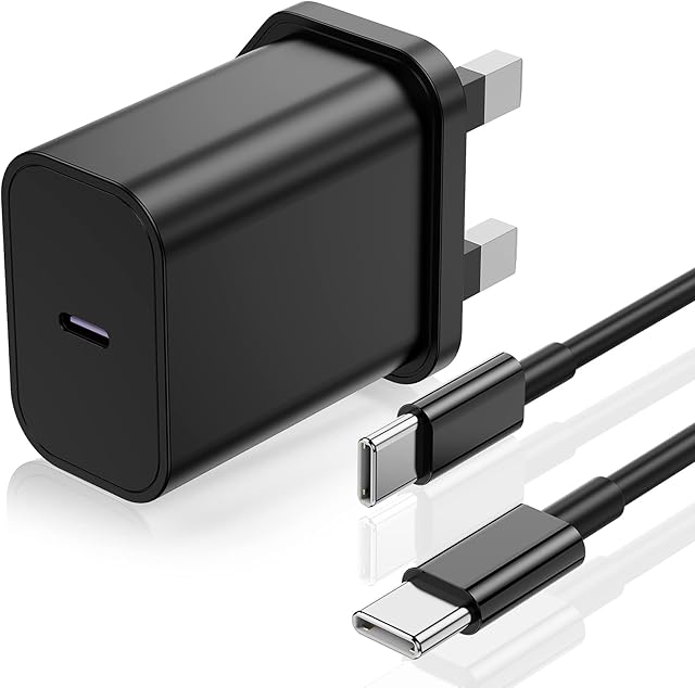 25W USB C Fast Charger, Type C Super Fast Charger Wall Plug Adapter UK with 2M USB C to C Cable for Samsung Galaxy S22/S22 Plus/S22 Ultra/S21/S21+/S20/S9/S8 Flip 3/Z Fold 3 Note20/10/9 A53 A51