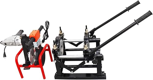 Máquina de soldadura de fusión a tope de HDPE accionada manualmente 2 abrazaderas Soldador de fusión de tubos Empuje a mano PE PP PB PVDF Pipe Hot