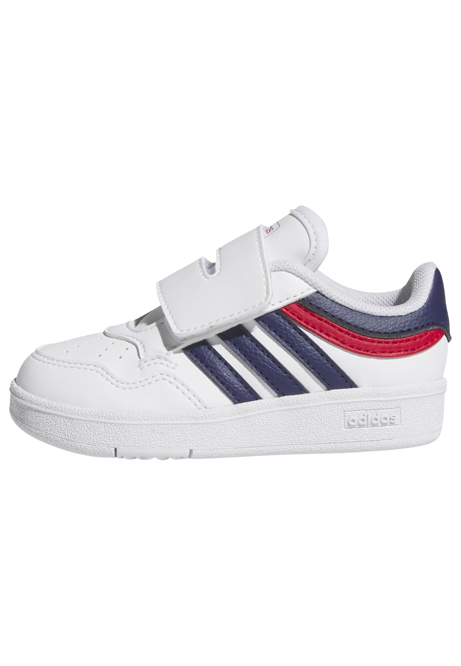 adidas Unisex Baby Hoops 4.0 Shoes, FTWR White/Dark Blue/Better Scarlet, 9.5 UK Child